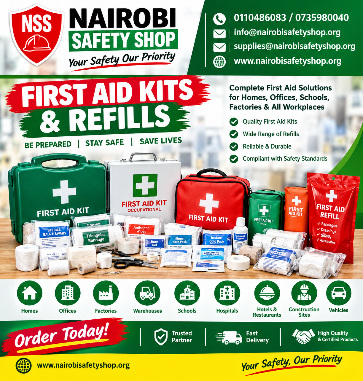 First Aid Kits & Refills in Kenya | Nairobi Safety Shop