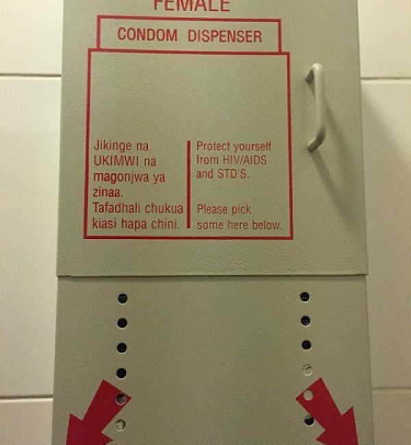 FEMALE CONDOM DISPENCER